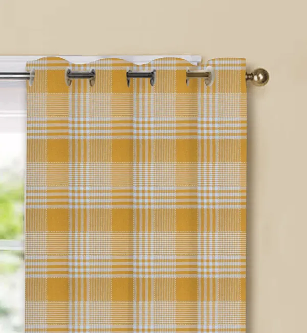 Yellow_-_Door_Cotton_Room_Darkening_Door_Curtain_(Pack_of_2_Panel)_(Checkered,_Yellow)_214_cm_(7_ft)